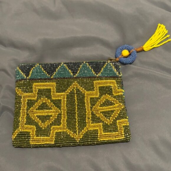 Anthropologie Jasper & Jeera beaded coin purse/wallet - Picture 2 of 3